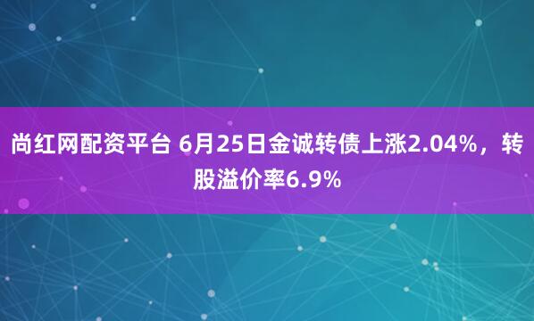 尚红网配资平台 6月25日金诚转债上涨2.04%，转股溢价率6.9%